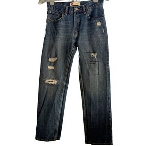 Levi’s Boys 18R 29x29 Distressed Straight Leg Jeans